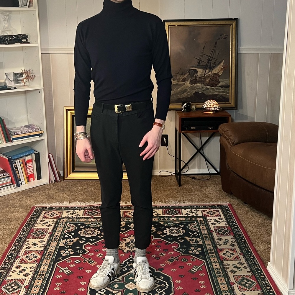 Vintage black wool turtle neck sweater